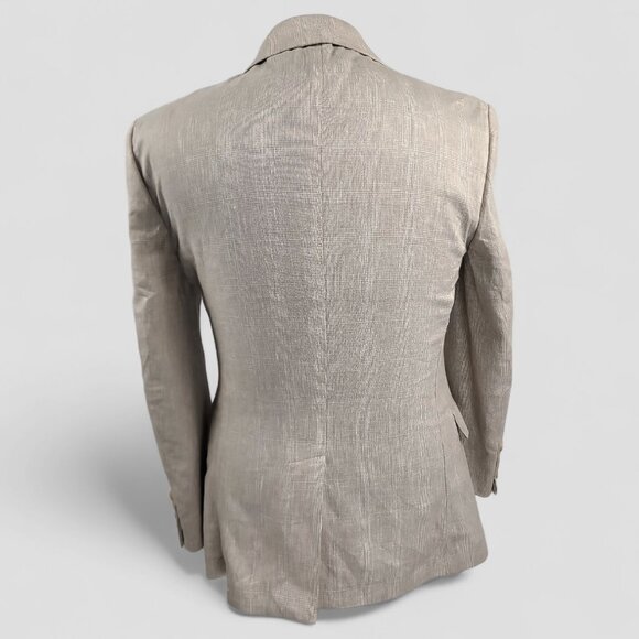 Banana Republic Linen Blend Glen Check 2-Piece Suit 36S - Pants W30xL26 - Picture 8 of 16